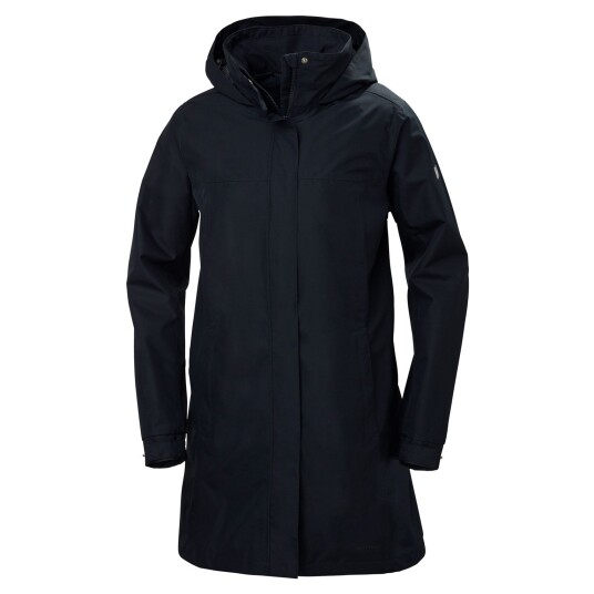 Helly Hansen Dame Aden Lang Regn Frakk Marineblå L SvartL Helly Hansen Dame Aden Lang Regn Frakk Marineblå L SvartL