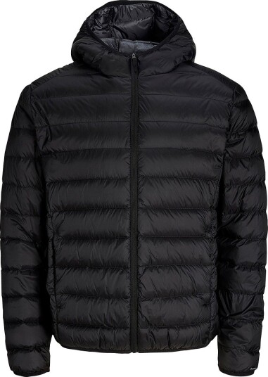 Jack & Jones Jjeberg Light Down Puffer Hood Noos Black XXL Jack & Jones Jjeberg Light Down Puffer Hood Noos Black XXL