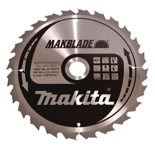 Makita B 33679 Sirkelsagblad 260x30x24T