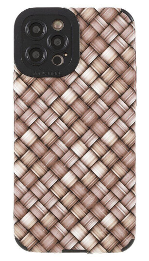 INCOVER iPhone 12 Pro Fleksibelt Deksel - Vevd Tekstur - Brun