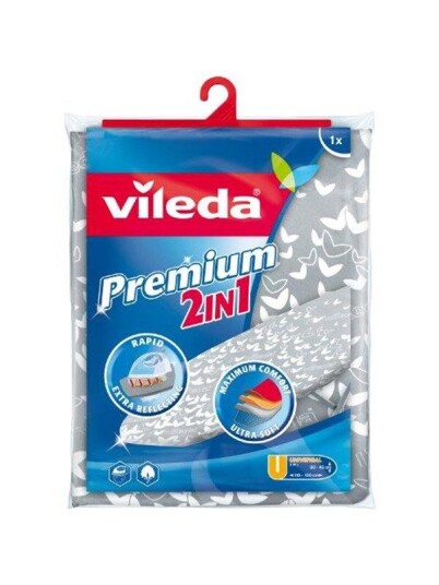 Vileda Premium 2-in-1 Ironing Board Cover - Grey Vileda Premium 2-in-1 Ironing Board Cover - Grey