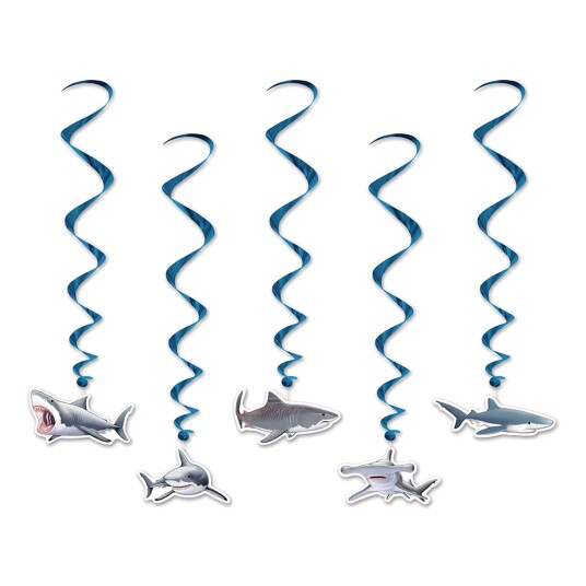 360 Degrees Ltd Swirls Haier Hengende Dekorasjon - 5-pakning