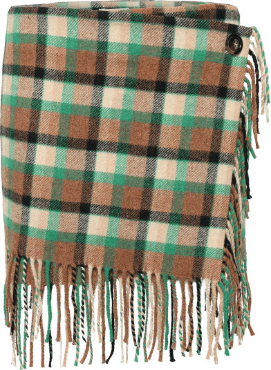 RODEBJER Rodebjer Aera Check Fringe Brown XS