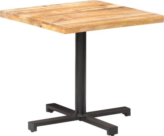 vidaXL Bistrobord firkantet 80x80x75 cm grovt mangotre