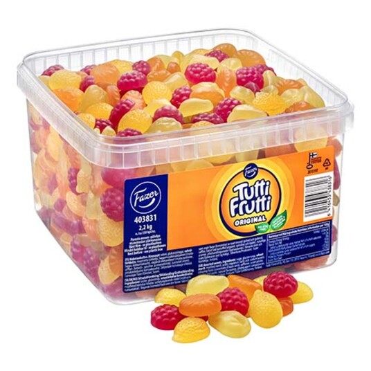 ERT Godis Singel Tutti-Frutti Original Løsvekt i Boks - 2,2 kg