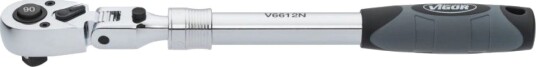 Vigor V6612n Reversibel Skralle 1/2" med 90 Tenner og 490 mm Lengde