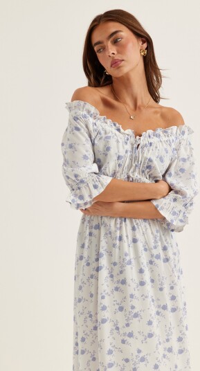 Bubbleroom Smock Maxi Dress
