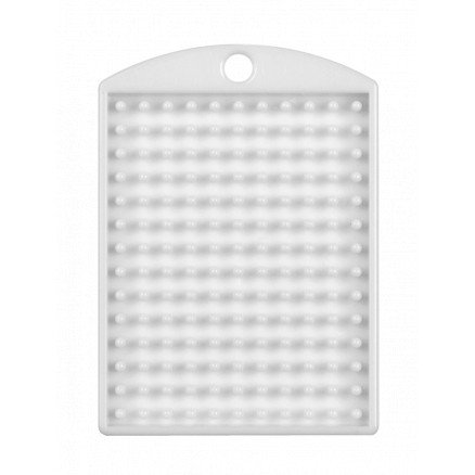 PixelHobby Nøkkelring Medaljong hvit 3x4 cm 1 stk