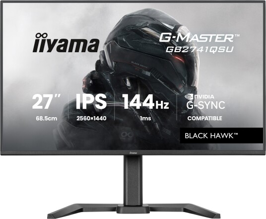 Iiyama G-Master Black Hawk 27" QHD Gaming-skjerm 144Hz IPS Iiyama G-Master Black Hawk 27" QHD Gaming-skjerm 144Hz IPS