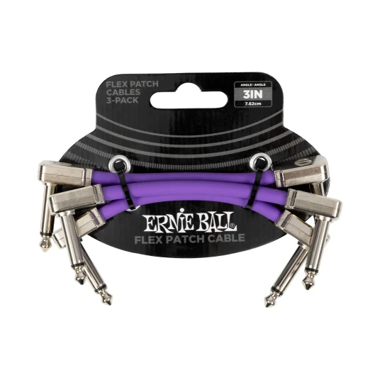 Ernie Ball EB-6451 Flex Patchkabel Purple 7,5cm 3-Pack