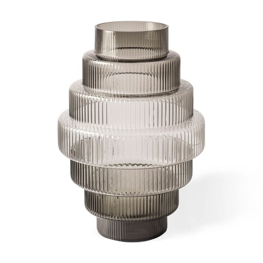 POLSPOTTEN Steps vase S 30 cm Dark grey POLSPOTTEN Steps vase S 30 cm Dark grey