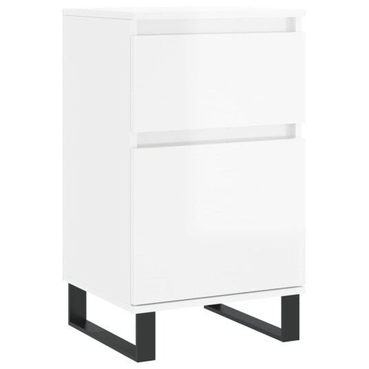 vidaXL Skjenker 2 stk høyglans hvit 40x35x70 cm konstruert tre