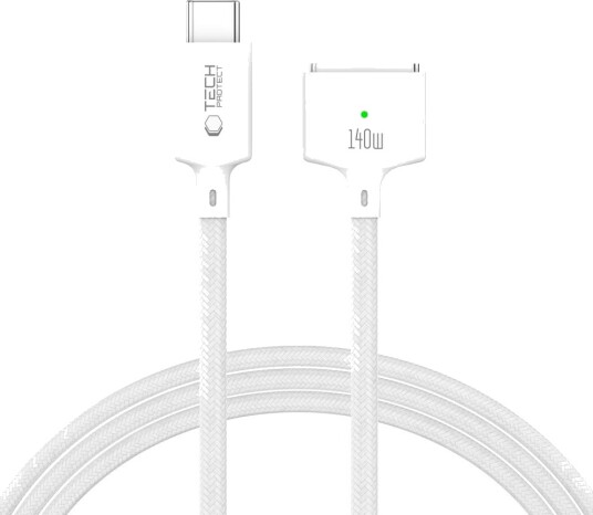 Tech-Protect Ultraboot 140W USB-C MagSafe 3 Kabel 200 cm Hvit