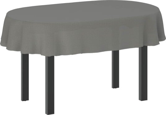 vidaXL Bordduk Oval Lysegrå 130 x 220 cm