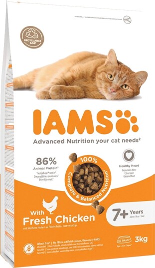 Iams Tørrfôr Senior Advanced Nutrition Cat 7+ Med Kylling 2 X 3 kg