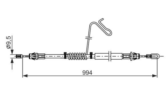 Bosch Tautrekk parkeringsbrems BOSCH 1 987 482 882
