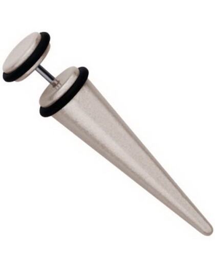 Fake Expander Metallic White Fake Piercing