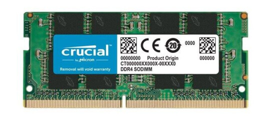 Crucial 8GB DDR4 SO-DIMM 3200 MHz RAM for Laptop - Unbuffered Crucial 8GB DDR4 SO-DIMM 3200 MHz RAM for Laptop - Unbuffered
