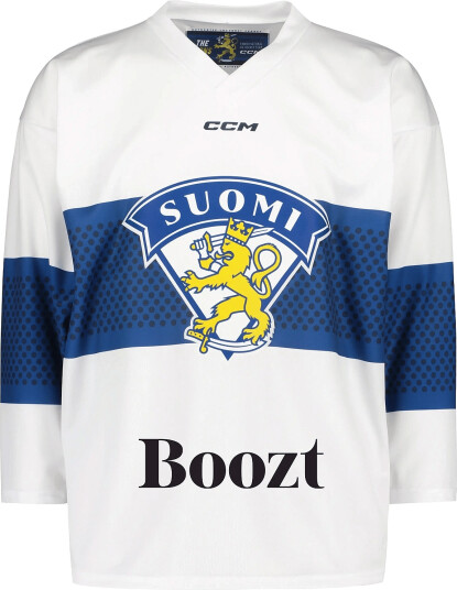 Finland Ice Hockey Leijonat Ccm Fanipaita Vieras   White   130
