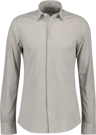 Gant Slim Two Tone Jersey Pique Shirt Beige S
