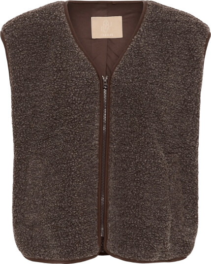 Culture Cucatina Teddy Waistcoat   Brown   M