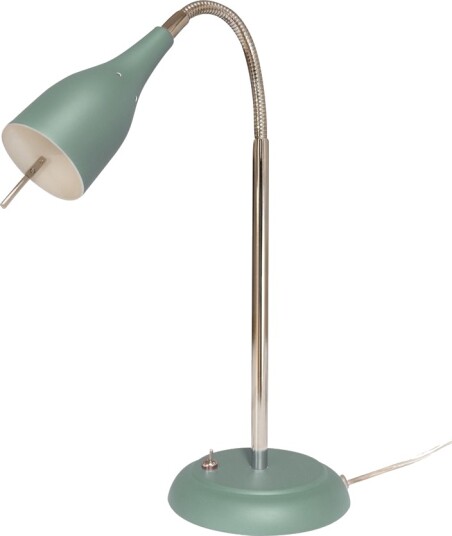 Tanum Bordlampe Med Bryter  Høyde 40 Cm  Grågrønn