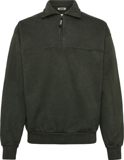 Woodbird Wbloke Washed Zip Polo DARK OLIVE L