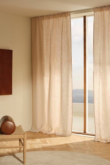 Jotex HEDDIE gardin med multifunksjonsbånd 2-pk Lys beige 1603883-19-300 1603883-16-220
