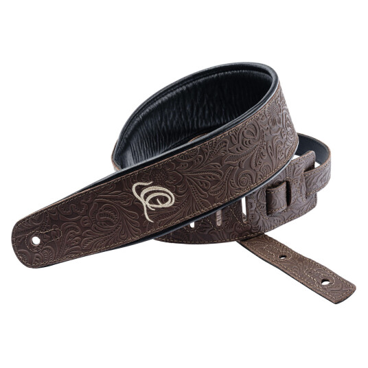 Ortega Guitars Ortega Osby-2 Guitar Leather Strap 70mm 2-LayerByzantine Cocoa