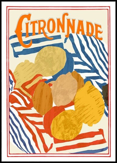 Citronnade Blue and Red Plakat Plakat / 100x150cm