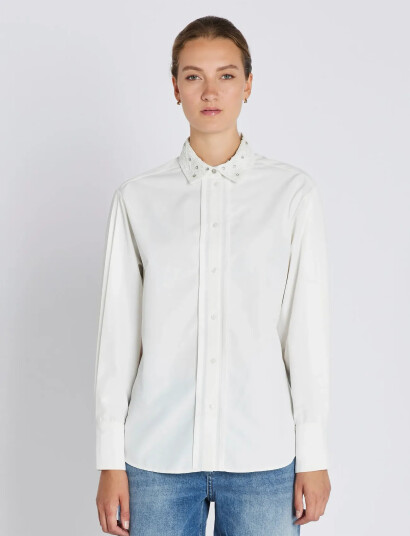 Bruuns Bazaar Chrisoulabbsiw Shirt - White - 44