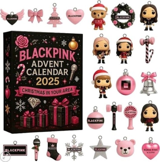 Adventskalender 2025 Blind Box Juletrepynt Blackpink Akryl Anheng