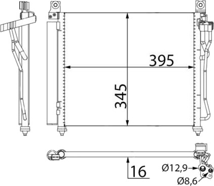 MAHLE AC 591 000S Kondensator, klimaanlegg
