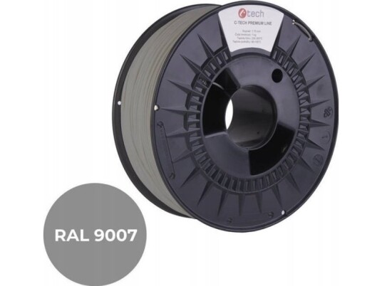 Filament 3D C-Tech Premium Line Petg Ral9007 1,75Mm 1Kg Grey Aluminium