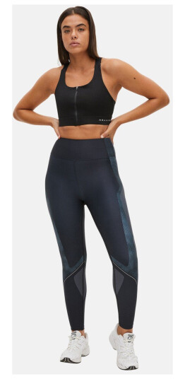 Röhnisch Shield Block Tights Black Mesh Print Xs Lange Tights