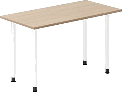 Skrivebord Dna, Eg 1200X600mm I-Ben/Hvid