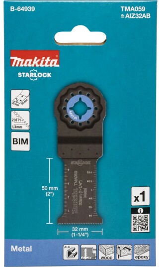 Makita B-64939 Sagblad for metall (Starlock, BIM) - 32 mm