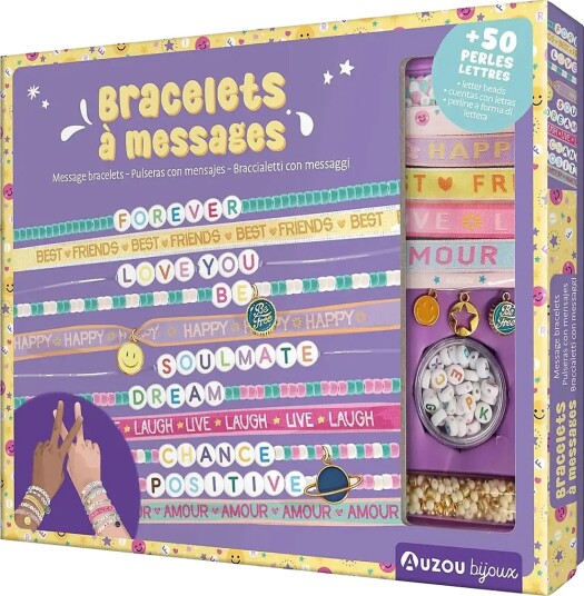 Auzou Jewellery Factory Message Bracelets Big Kit Multi/Patterned One Size