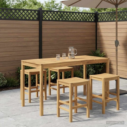 vidaXL Hagebarbord Hvit 196 x 80,5 x 105 cm Solid akasietre vidaXL Hagebarbord Hvit 196 x 80,5 x 105 cm Solid akasietre