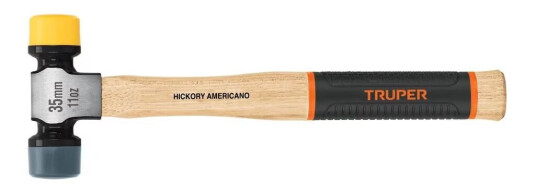 Glatt Hammer Med Utskiftbare Myke/Harde Flater, 35 Mm Truper® Glatt Hammer Med Utskiftbare Myke/Harde Flater, 35 Mm Truper®