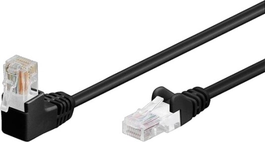 Pro UTP Cat 5e Nettverkskabel 90° Svart 0,5m