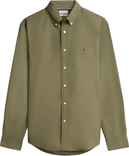Tommy Hilfiger Flex Poplin Solid Rf Shirt Khaki green S