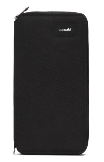 Pacsafe 11055100, Reseplånbok, Svart, Återvunnen Polyester, Monokromatiskt, 140 G, 115 Mm