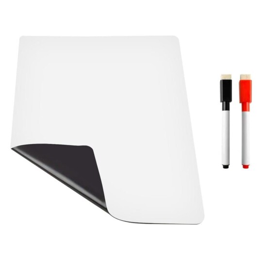 Magnetisk whiteboardtavle med penner og viskelær Magnetisk whiteboardtavle med penner og viskelær