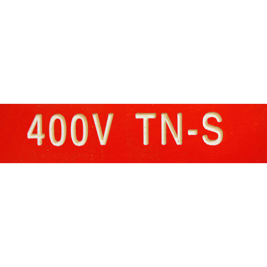 Cenika Merkeskilt 400v Tn S 25x80mm Rød