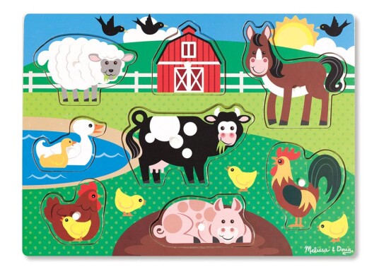Melissa & Doug Knottepuslespill i tre Husdyr