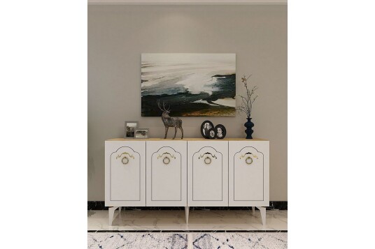 Maren Konsollbord 150 cm Eik/Hvit