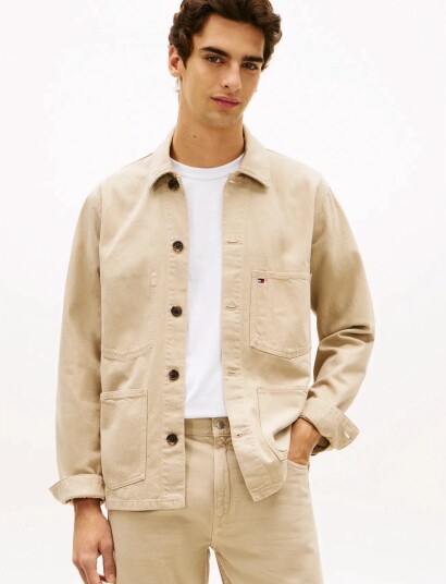 Tommy Hilfiger Chore Jacket Gmd   Cream   XXL
