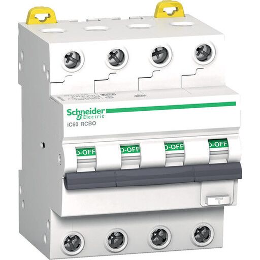 Schneider Electric Acti9 ic60 rcbo 4p 10a 30ma c 6ka si (3606481157867)