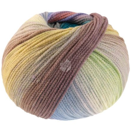 Lana Grossa Farfalla Garn 4 Grågrønn/Lilla/Lilla/Violett/Blå/Blå/Rosa/Lysgrå/Turkis/Beige/Lysgrå/Turkis/Beige/Grå/Gul